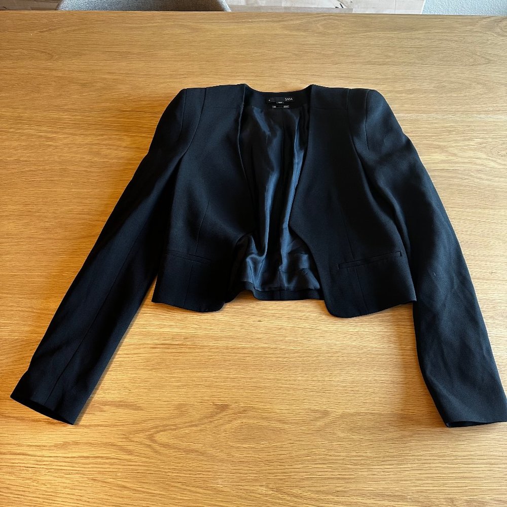 SABA Black Structured Blazer - XS (Size 6) - Australian Brand